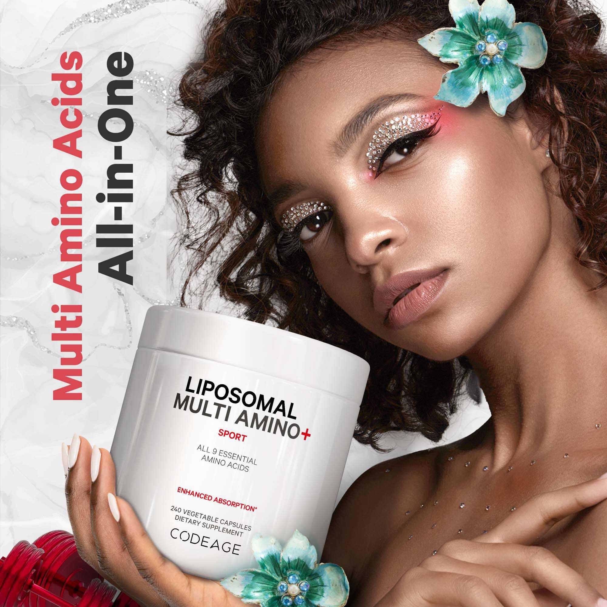 Codeage Multi Amino+ BCAA & EAA Supplement with All 9 Essential Amino Acids - Free-Form Branched-Chain Amino Acid Pills for Muscle Recovery & Performance - Vegan, Liposomal Delivery, 240 Capsules - Ideal for Pre & Post Workout, Fitness & Athletic Training