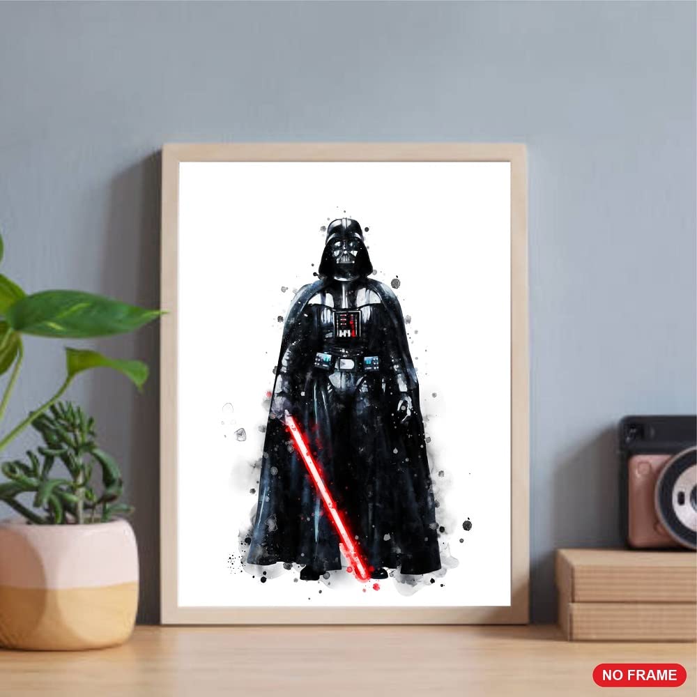 Star Wars Wall Art Poster Prints Set of 6 (8x10 Inches) - Unframed Star Wars Posters for Boys Room, Bedroom & Home Decor - Perfect for Star Wars Fans, Kids Room Decor & Themed Party Decorations