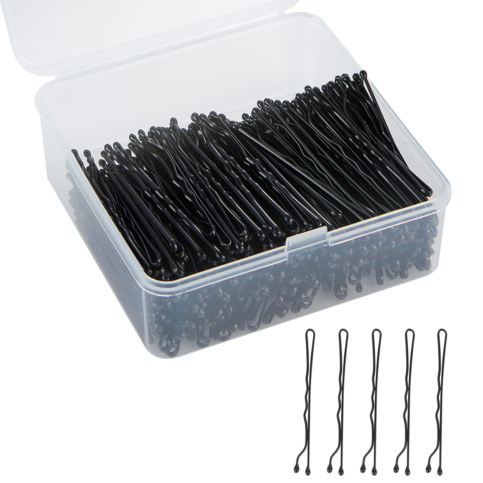 400PCS Black Bobby Pins for Women - Secure All Hair Types for Styling & Buns
