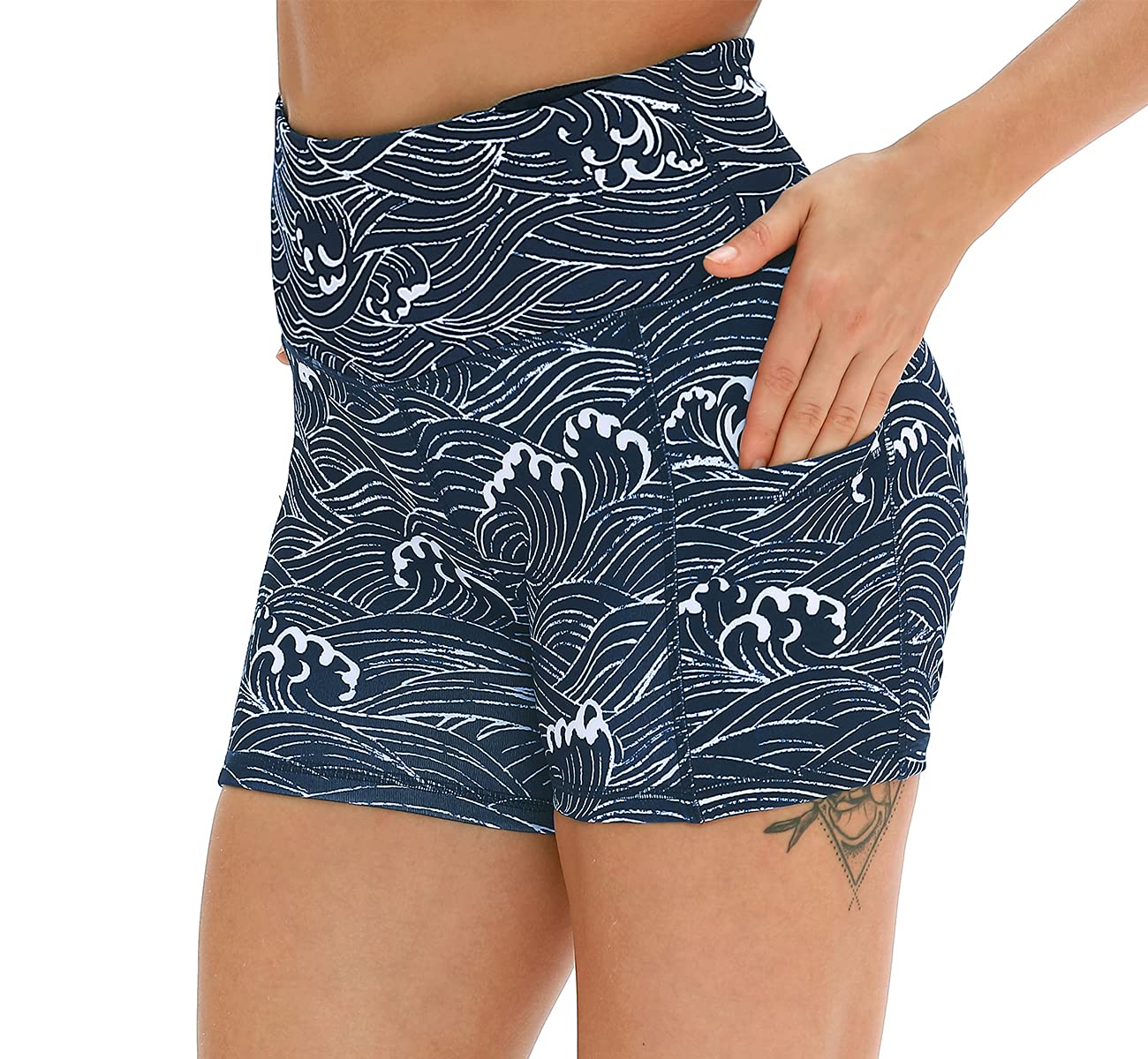 Icyzone High Waisted Workout Biker Shorts for Women - Yoga, Gym, Running Compression Spandex Shorts - Perfect for Yoga, Cycling, HIIT & Lounge Wear