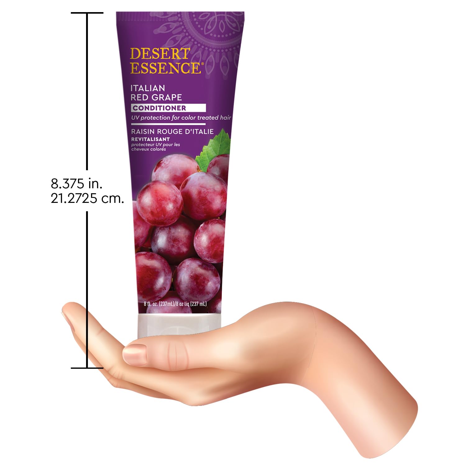 Desert Essence Italian Red Grape Conditioner with Antioxidant-Rich Resveratrol - Organic Sea Kelp & Nettle Extracts for Hair Vitamins & Minerals - Vegan, Gluten-Free, Cruelty-Free Hair Care - 8oz - Perfect for Dry, Damaged Hair & Scalp Nourishment