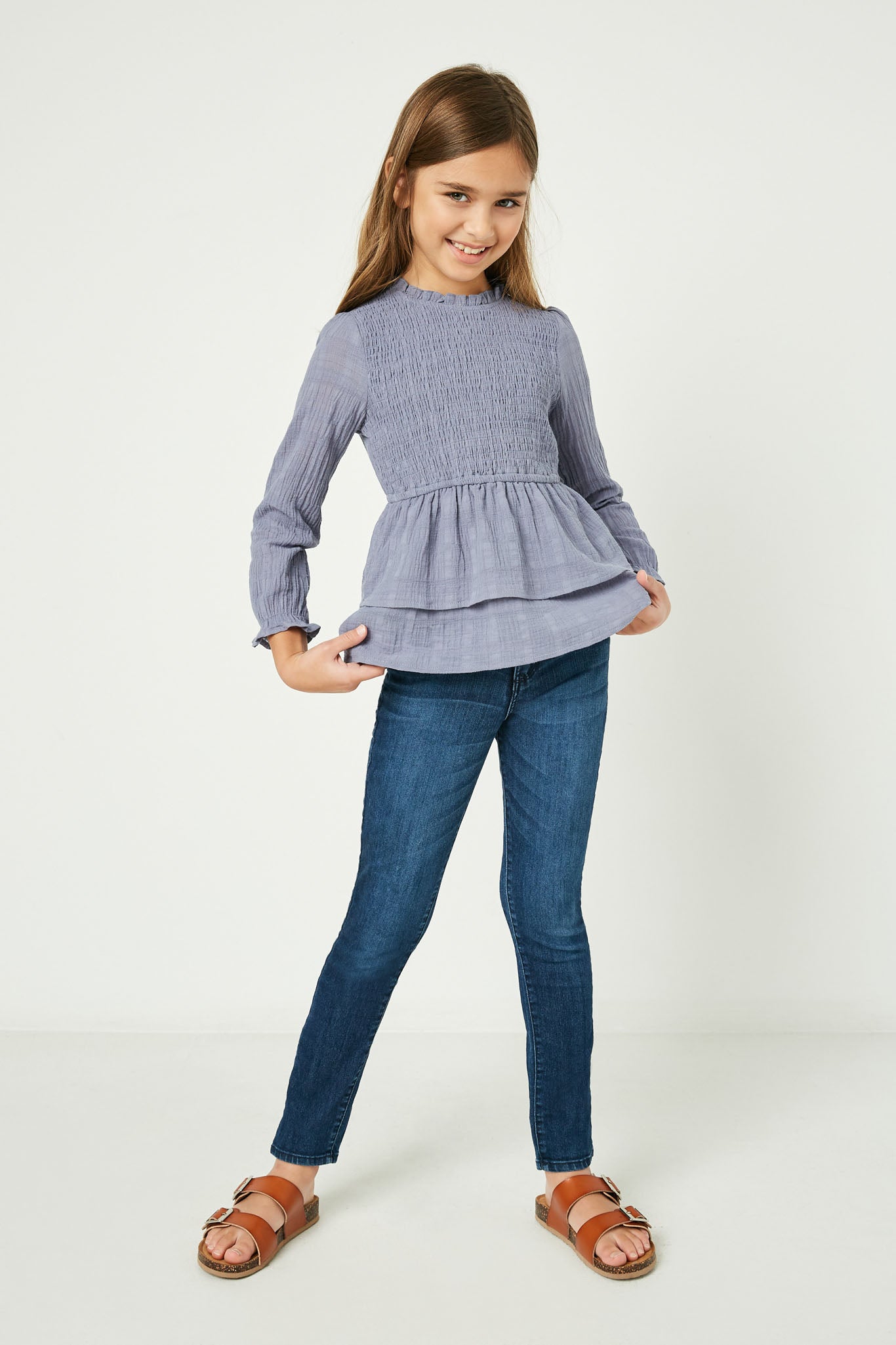 Stylish Ruffled Peplum Top for Women - Trendy Blouse with Flowy Hem - Perfect for Office Wear, Date Nights & Summer Outfits
