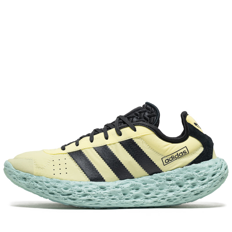 Adidas Zponge Running Shoes for Men - Ice Yellow/Core Black - Lightweight & Comfortable for Jogging, Gym Workouts, and Daily Wear