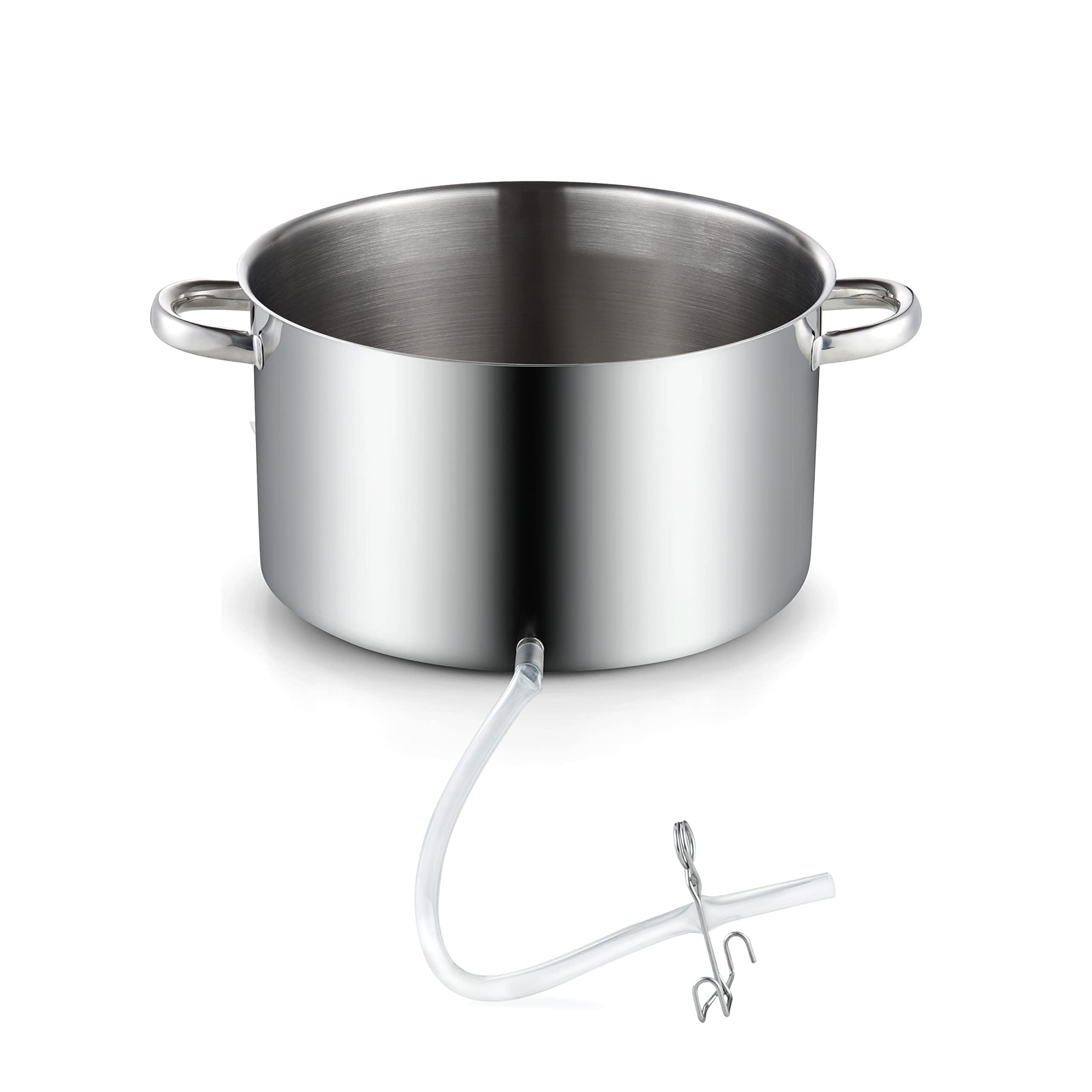 Premium 11-Quart Stainless Steel Juice Steamer Extractor Kit - Cook N Home Basics Canning Set with Water Pan, Juice Pan, Strainer, Lid & Hose Clamp - Mirror Satin Finish for Fresh Fruit Juicing, Home Canning & Healthy Beverage Making