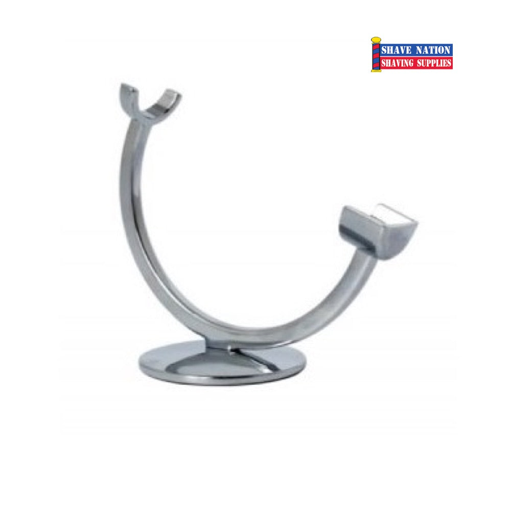 Edwin Jagger Chrome Plated Razor Stand with Heavy Weighted Base - Perfect for Safety Razor Storage in Bathroom & Travel Shaving Kit Organization
