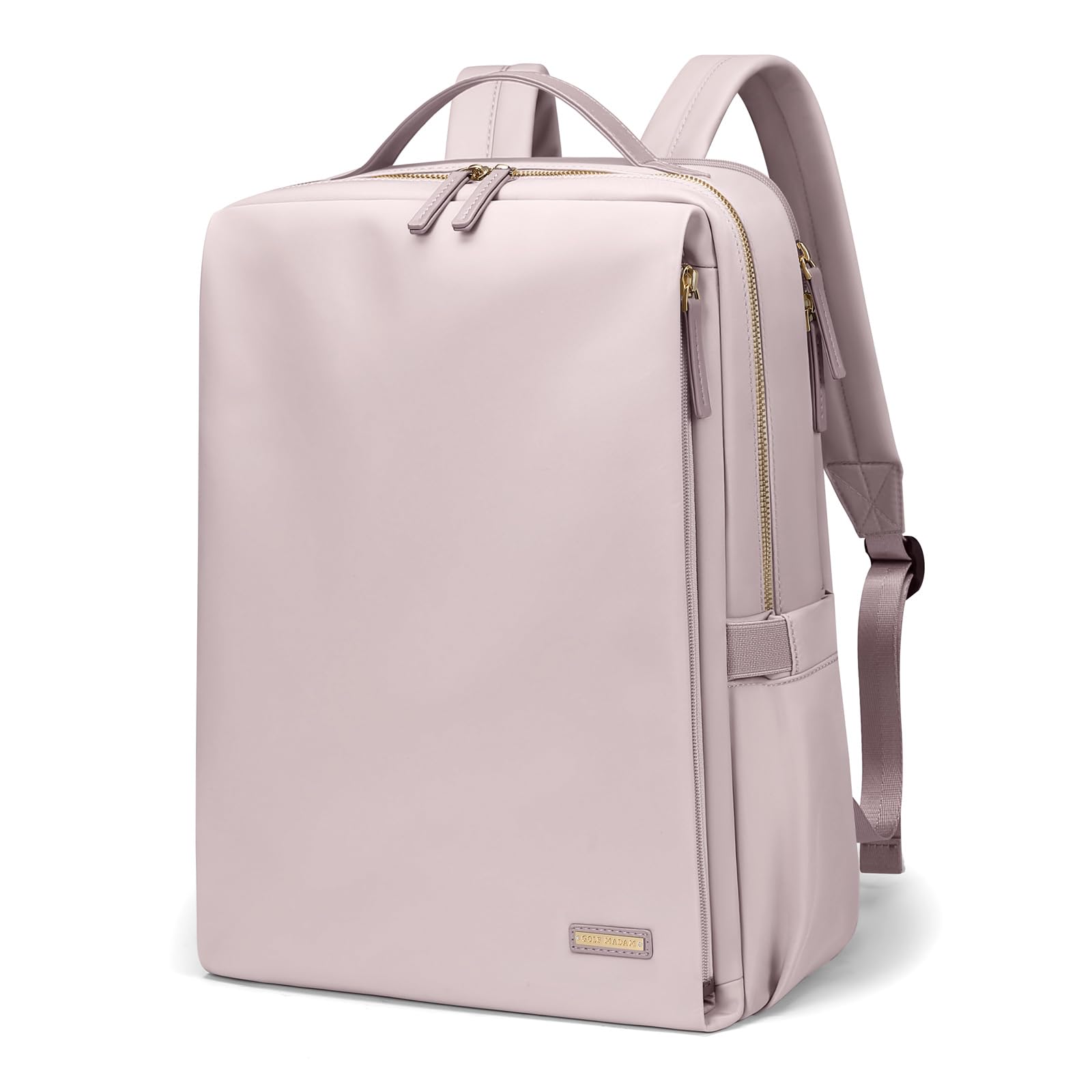 Stylish Women's Laptop Backpack Airline Approved - 15.6 Inch Notebook Backpack for Work, College & Travel - Multi-Functional Casual Daypack (Pinkish Grey) | Perfect for Business Trips, Campus Life & Daily Commute