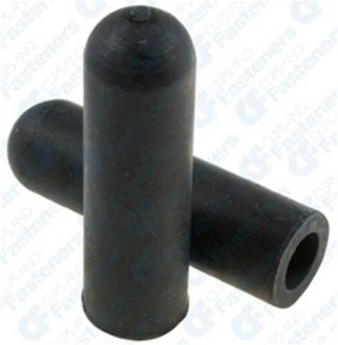 25 Black Rubber Vacuum Caps for 1/4