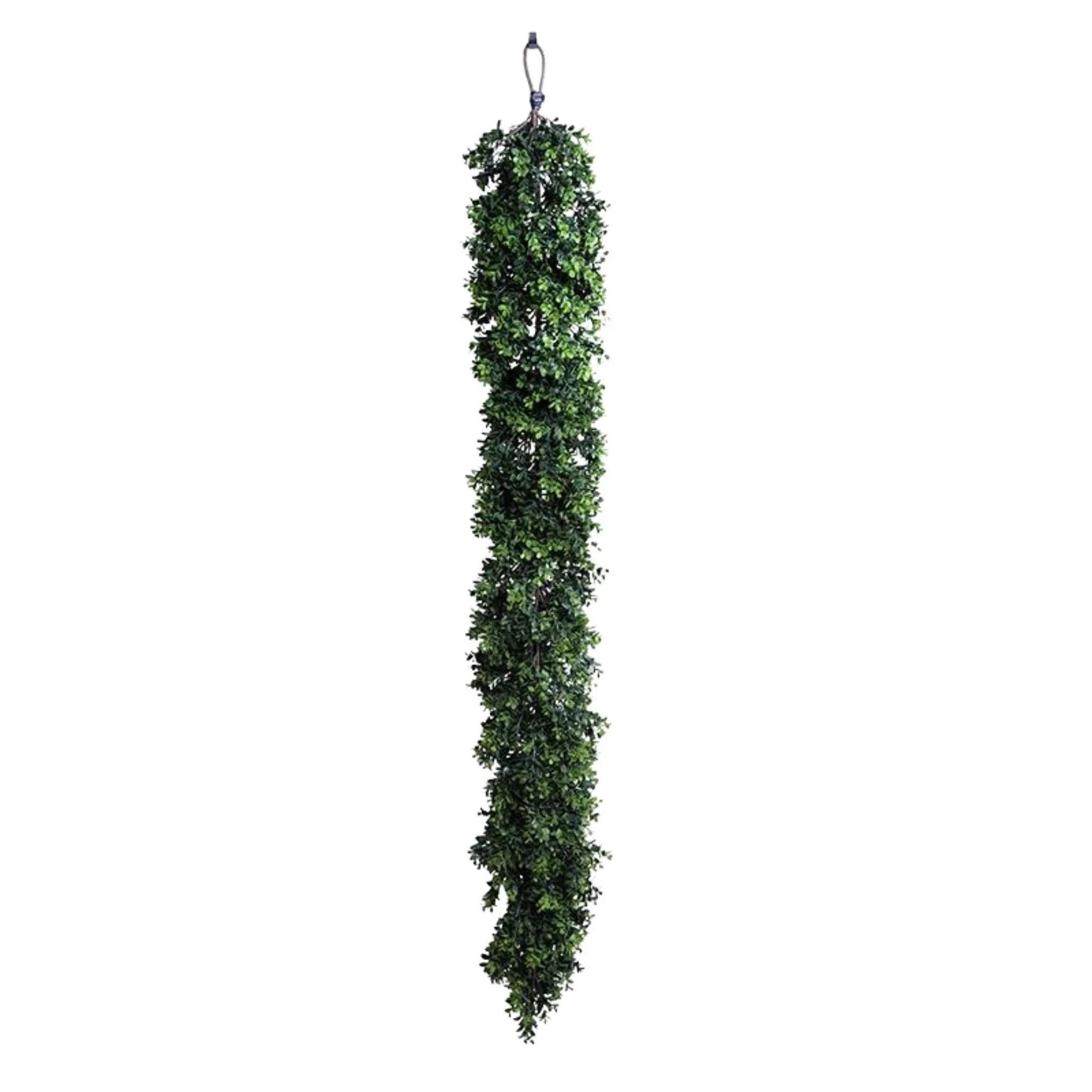 6' Artificial Boxwood Garland for Outdoor Christmas Decor - Perfect for Doorways, Fences, and Holiday Wreaths