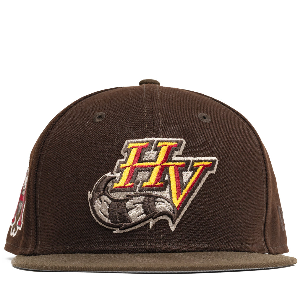 New Era x Politics Hudson Valley Renegades 59FIFTY Fitted Baseball Cap - Chocolate Brown Adjustable Hat for Men & Women - Perfect for Sports Games, Streetwear Fashion & Casual Outfits
