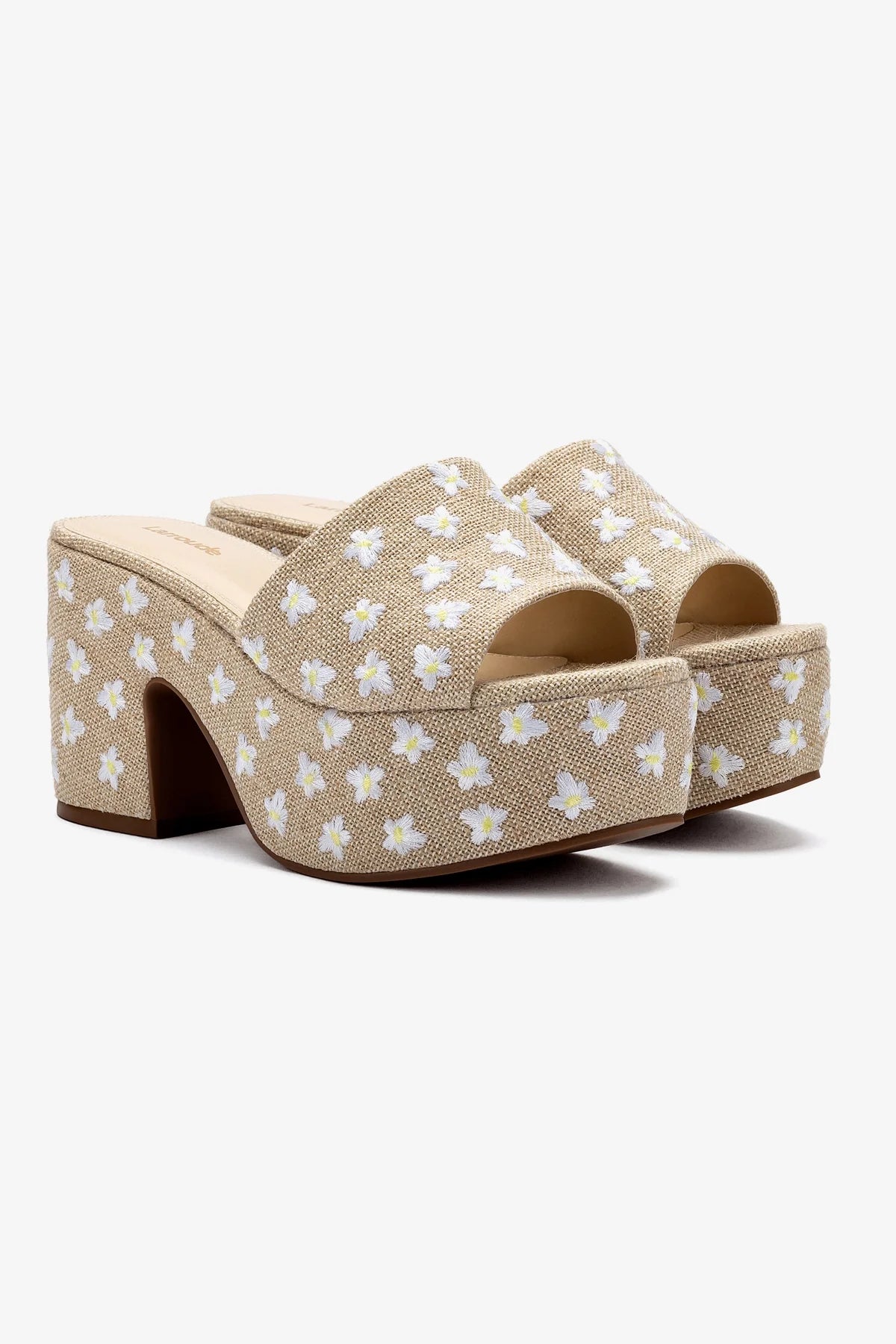 Comfortable Miso Platform Sandals in Natural Raw Linen | Women's Summer Fashion Footwear for Beach, Vacation & Casual Outings