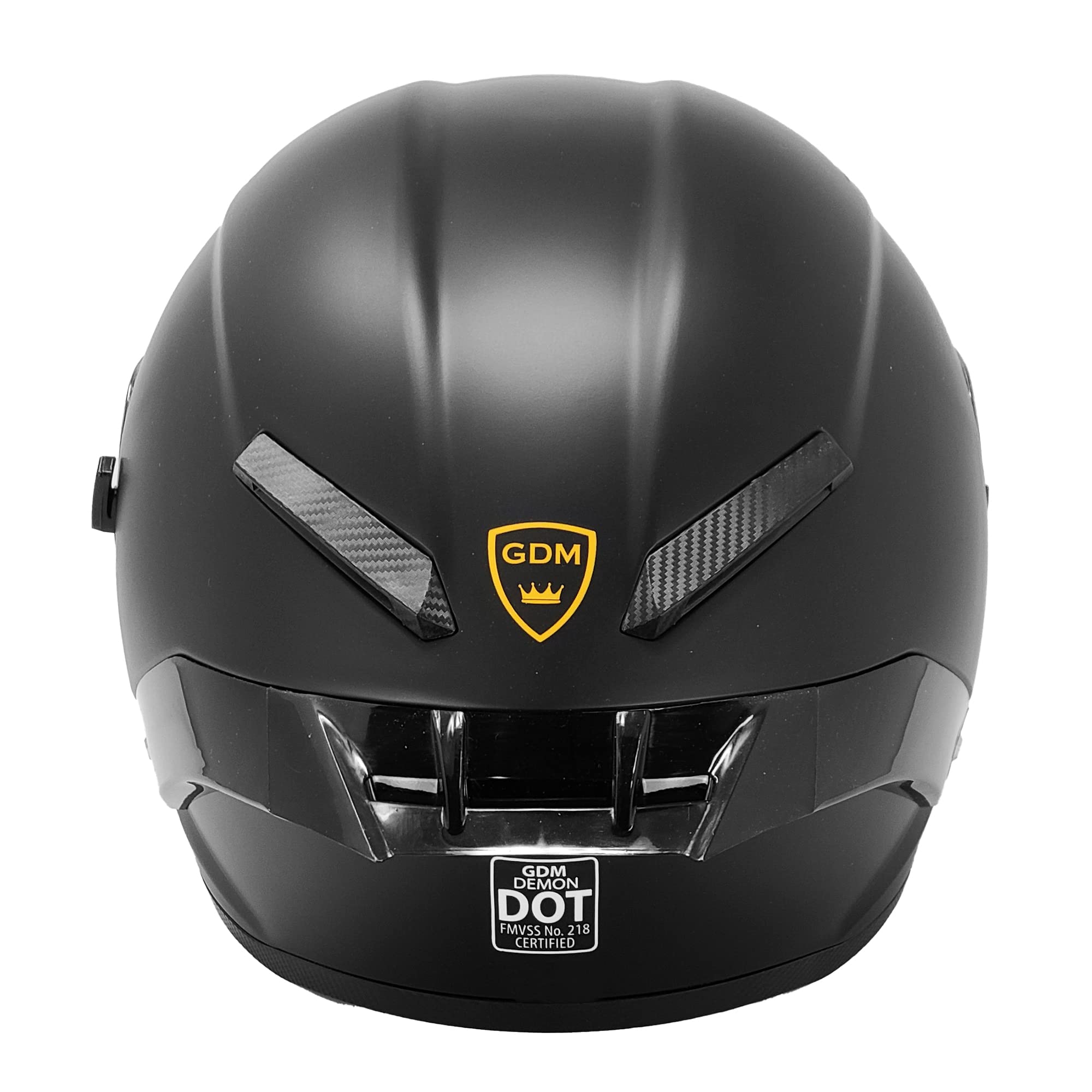 GDM Demon Full Face Motorcycle Helmet DOT Approved - Lightweight & Ventilated for Street Bikes, Cruisers & Racing - Perfect for Commuting, Touring & High-Speed Riding