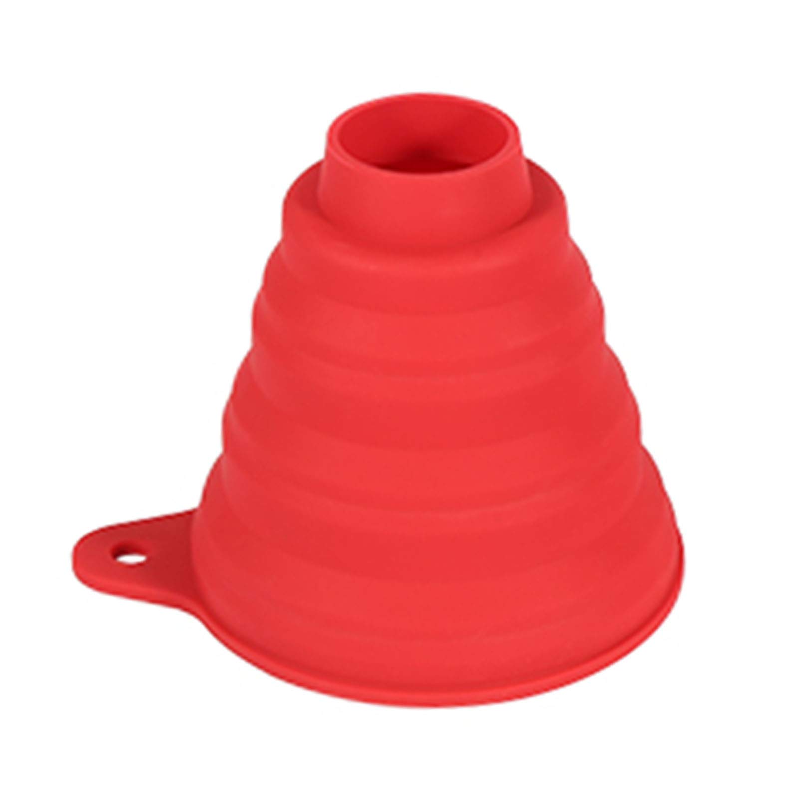 Collapsible Silicone Folding Funnel for Liquids & Powders | Large Wide Mouth Jar Funnel | Kitchen, Camping & DIY Projects (Orange)