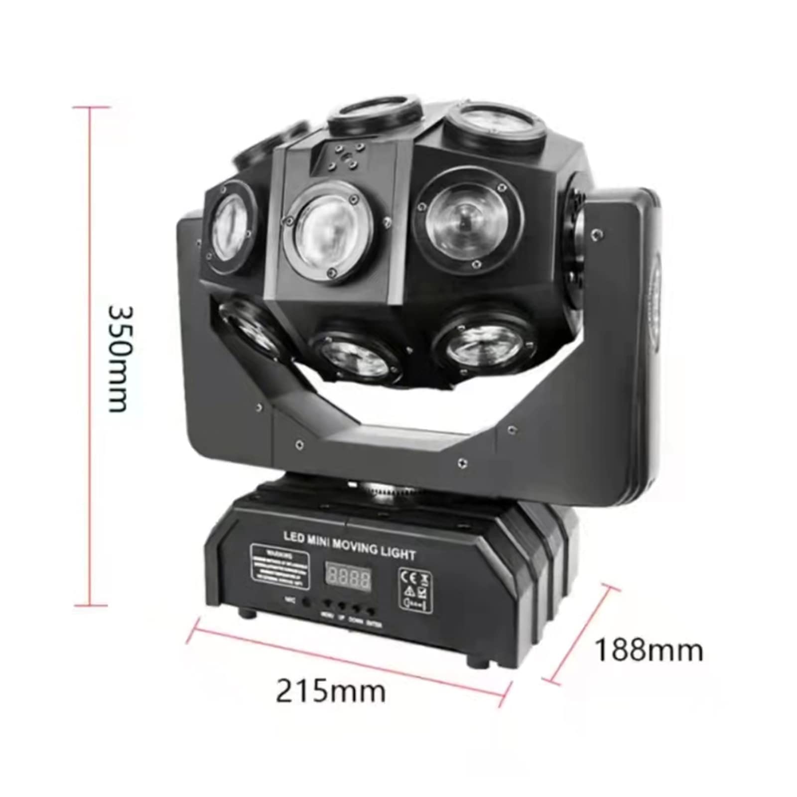 Professional 18-LED RGBW DMX512 DJ Stage Lighting - Sound Activated Rotating Beam & Uplighting for Events, Weddings, KTV, Disco Parties | Perfect for Clubs, Festivals & Nightlife Entertainment