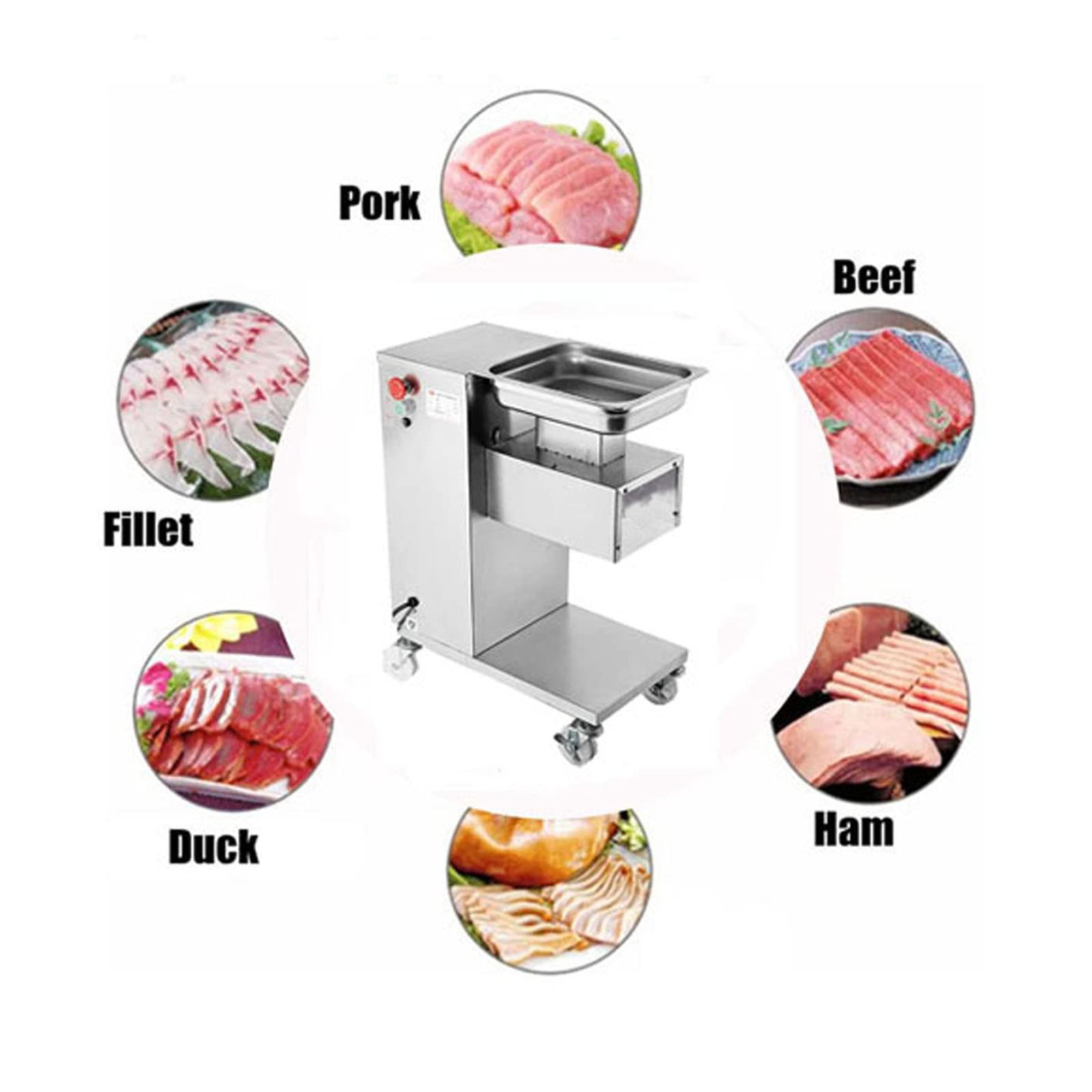 Premium Stainless Steel Body for QE Commercial Meat Slicer Machine (Blade Not Included) - Durable Replacement Part for Deli, Butcher Shop & Restaurant Food Prep