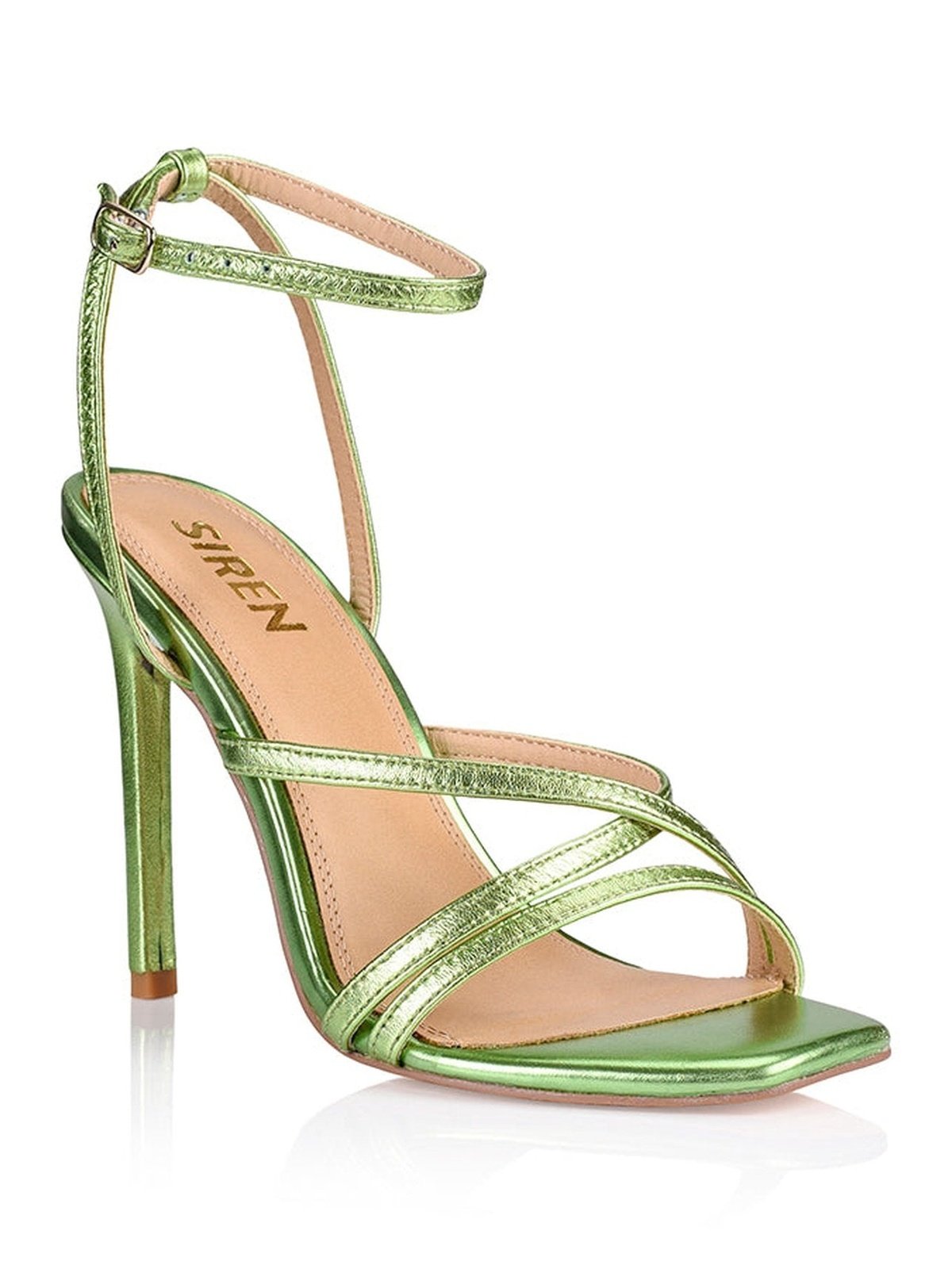 Lime Green Metallic Stiletto Heels - Elegant Dagger Pointed Toe Pumps for Women | Perfect for Evening Parties, Date Nights & Special Occasions