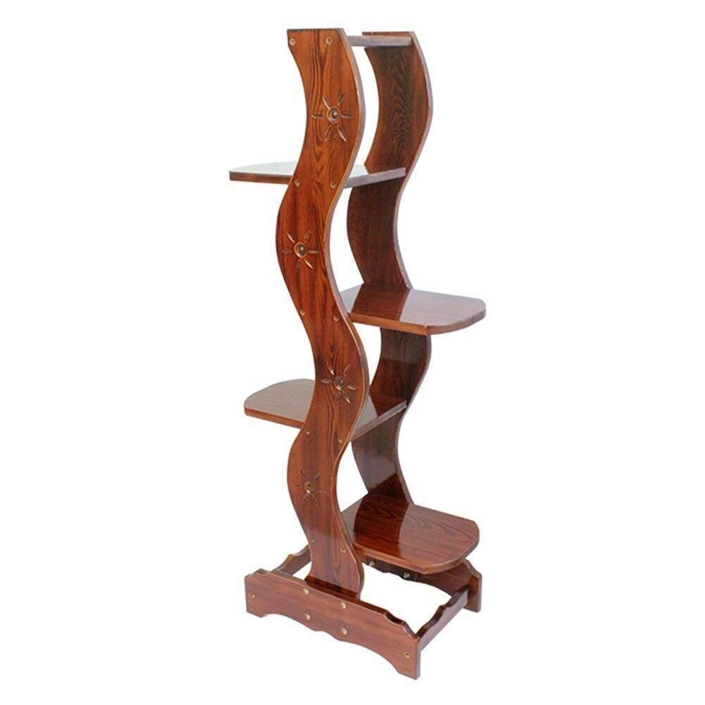 LXTIN Multi-Tier Plant Stand - Outdoor Indoor Flower Pot Holder, Balcony Garden Decor, Carved Wooden Display Shelf for Plants, Succulents and Home Decor | Perfect for Patio, Living Room & Office Spaces