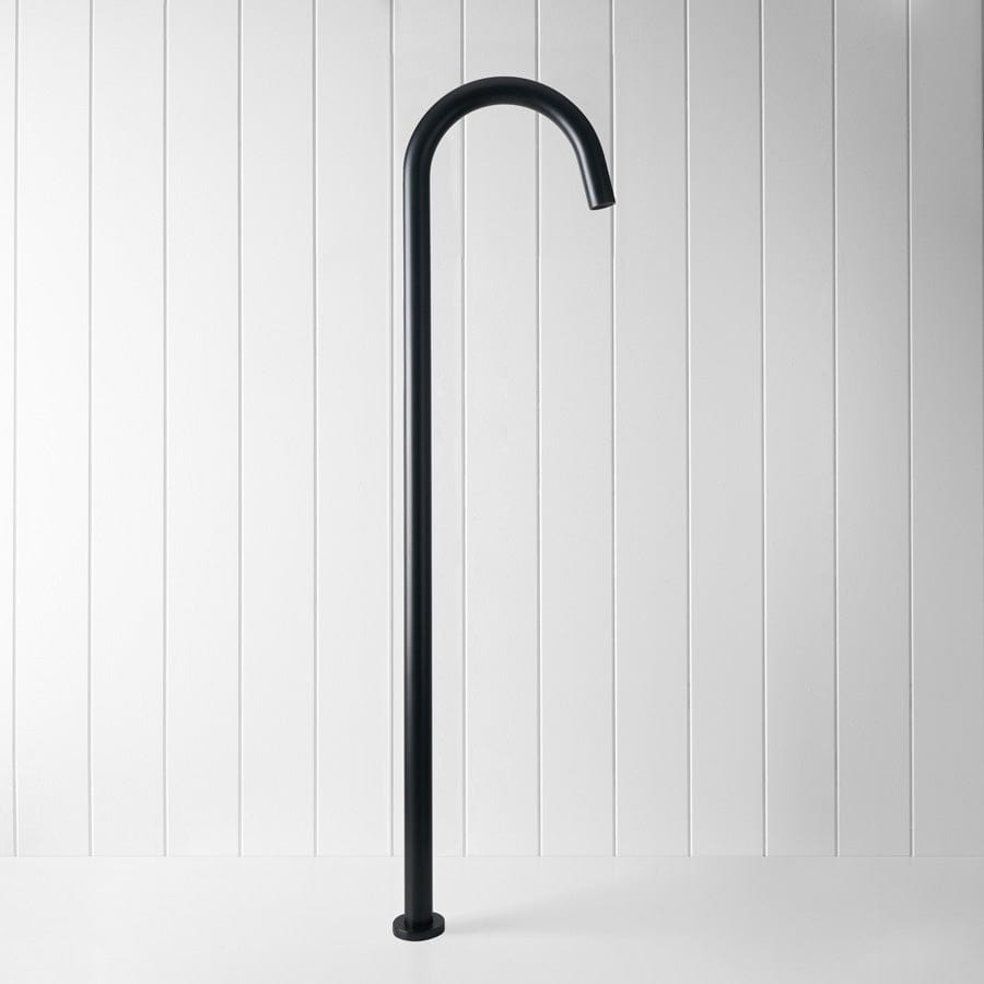 Freestanding Bath Spout Matte Black - Modern Waterfall Tub Faucet for Bathroom & Spa - Perfect for Freestanding Tubs, Luxury Showers & Relaxing Soaks