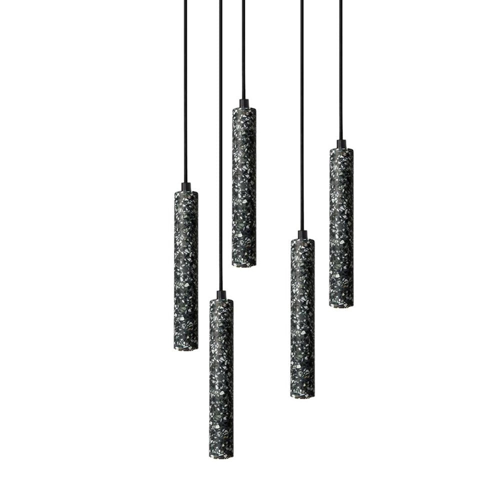 Modern Concrete Pendant Lights - Industrial Style Hanging Fixtures for Kitchen Island, Dining Room & Bedroom Lighting - Dimmable Edison Bulb Compatible