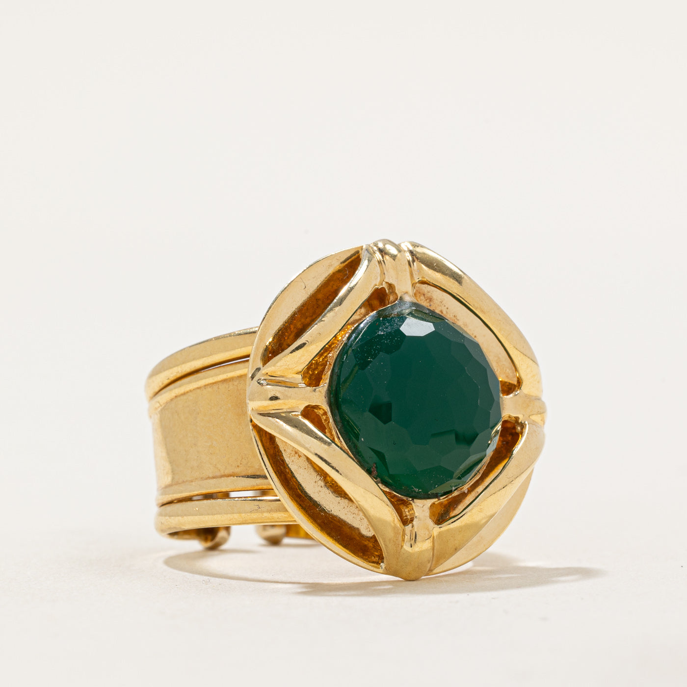 3.50ct Natural Chrysoprase Cabochon Cocktail Ring - Size 8 | Elegant Green Gemstone Jewelry for Women | Perfect for Evening Parties, Weddings & Special Occasions