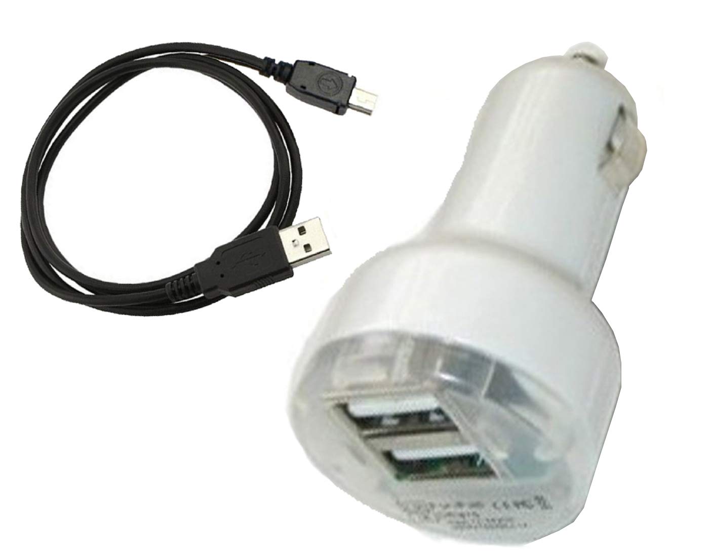 UPBRIGHT Dual USB Car Boat Charger - Compatible with M-Audio MicroTrack II 2 Digital Recorder | 24/96 Multi-Track Recording | Power Supply for Road Trips & Marine Adventures