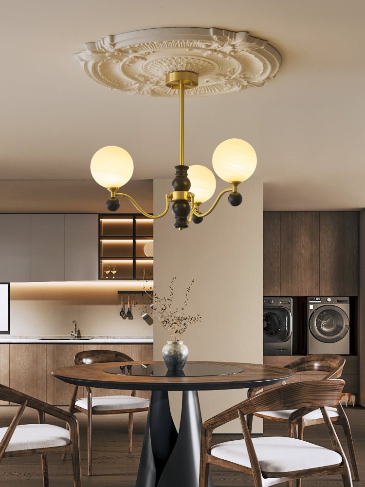 Aether Sphere Chandelier - Modern Crystal Ceiling Light Fixture for Dining Room, Living Room & Bedroom | Elegant Lighting Decor for Home & Office