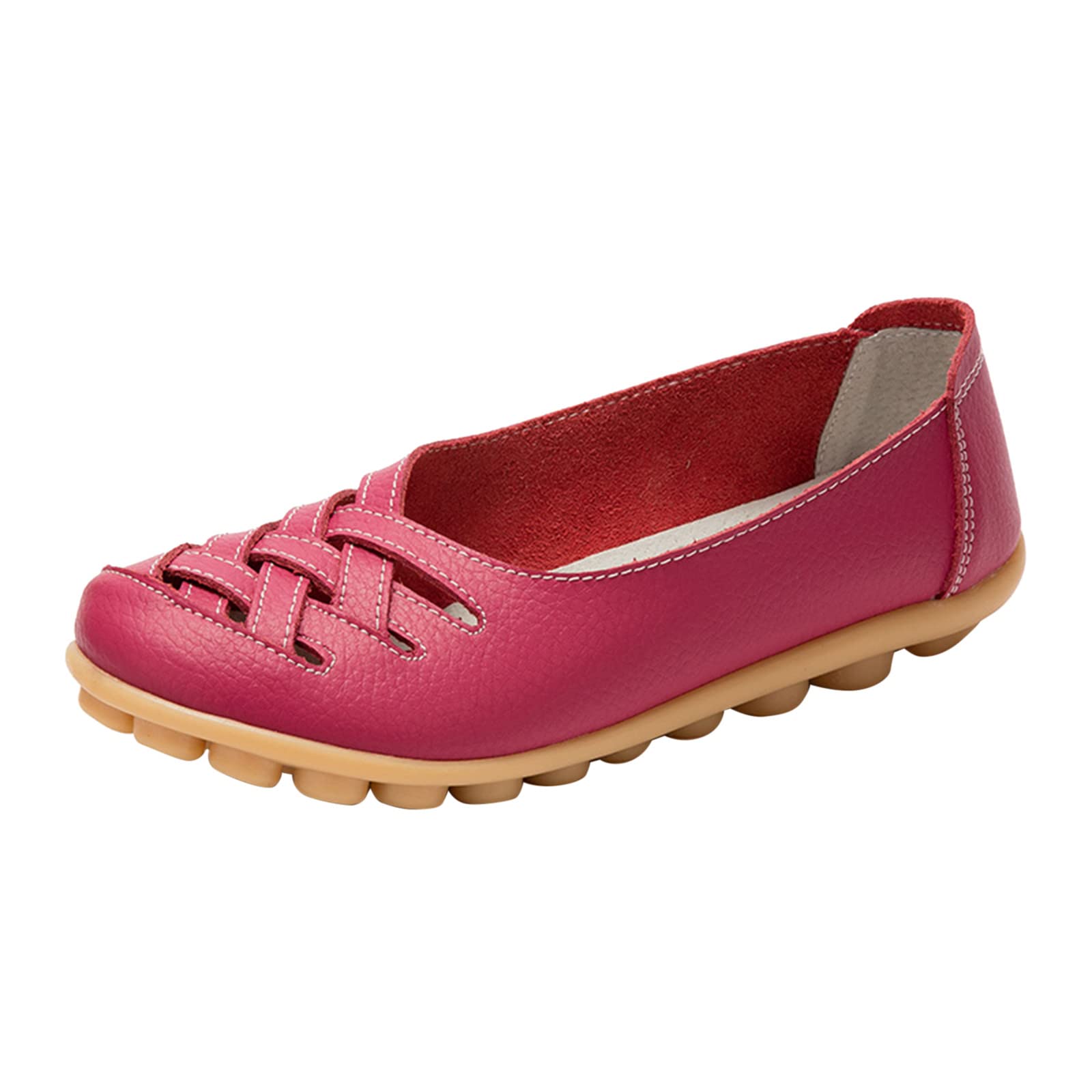 MOLayys Women's Slip-On Sandals - Comfortable Flat Loafers for Walking, Casual Wear & Driving | Breathable Summer Shoes for Beach, Travel & Everyday Use