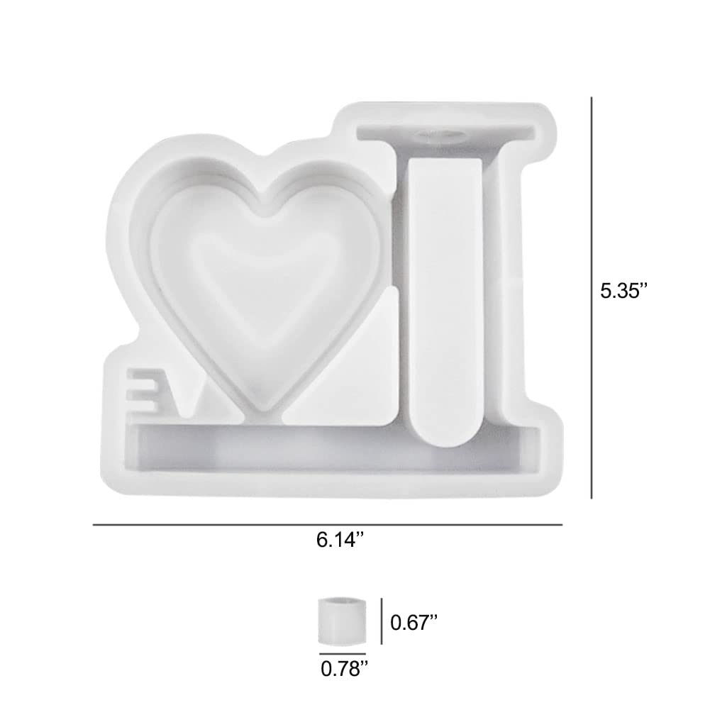 Premium Resin Molds for Vase & Plant Propagation - Heart Shaped Silicone Molds with 6 Acrylic Test Tubes for Hydroponics, Flower Arrangement & Valentine's Day DIY Crafts - Perfect for Home Decor, Wedding Centerpieces & Gift Making