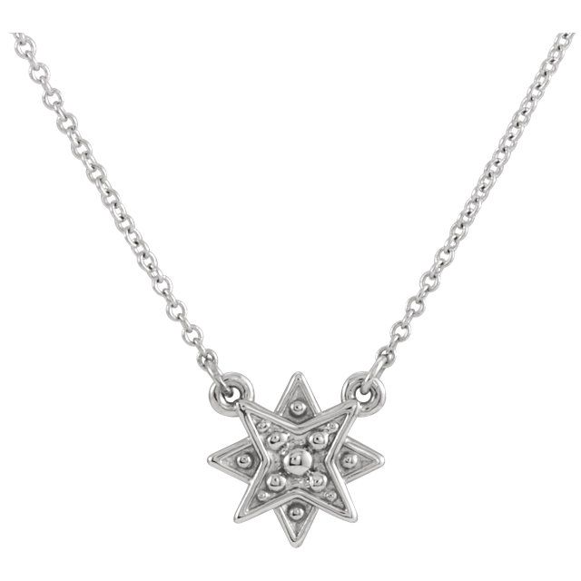 14K Gold Petite Star Necklace - Adjustable 16