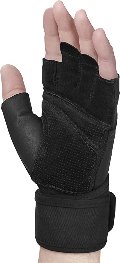Harbinger Unisex Pro WristWrap Gloves 2.0 - Weightlifting & Cross Training Wrist Support for Gym, Powerlifting & Fitness Workouts - Black