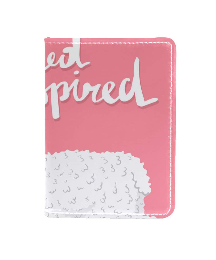 MAPOLO Genuine Leather Passport Holder & Travel Wallet - Cute Sleeping Llama Alpaca Design for Women Men - Perfect for Airplane, Cruise, International Trips & ID Card Organization