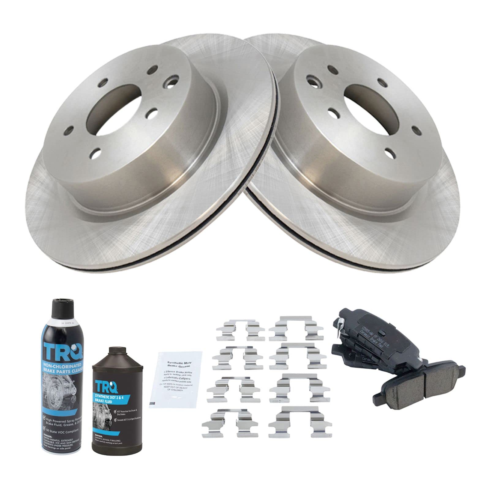 Premium Ceramic Brake Pad & Rotor Kit for Rear - Quiet & Durable Performance | Perfect for Daily Commuting, Highway Driving & Heavy-Duty Vehicles