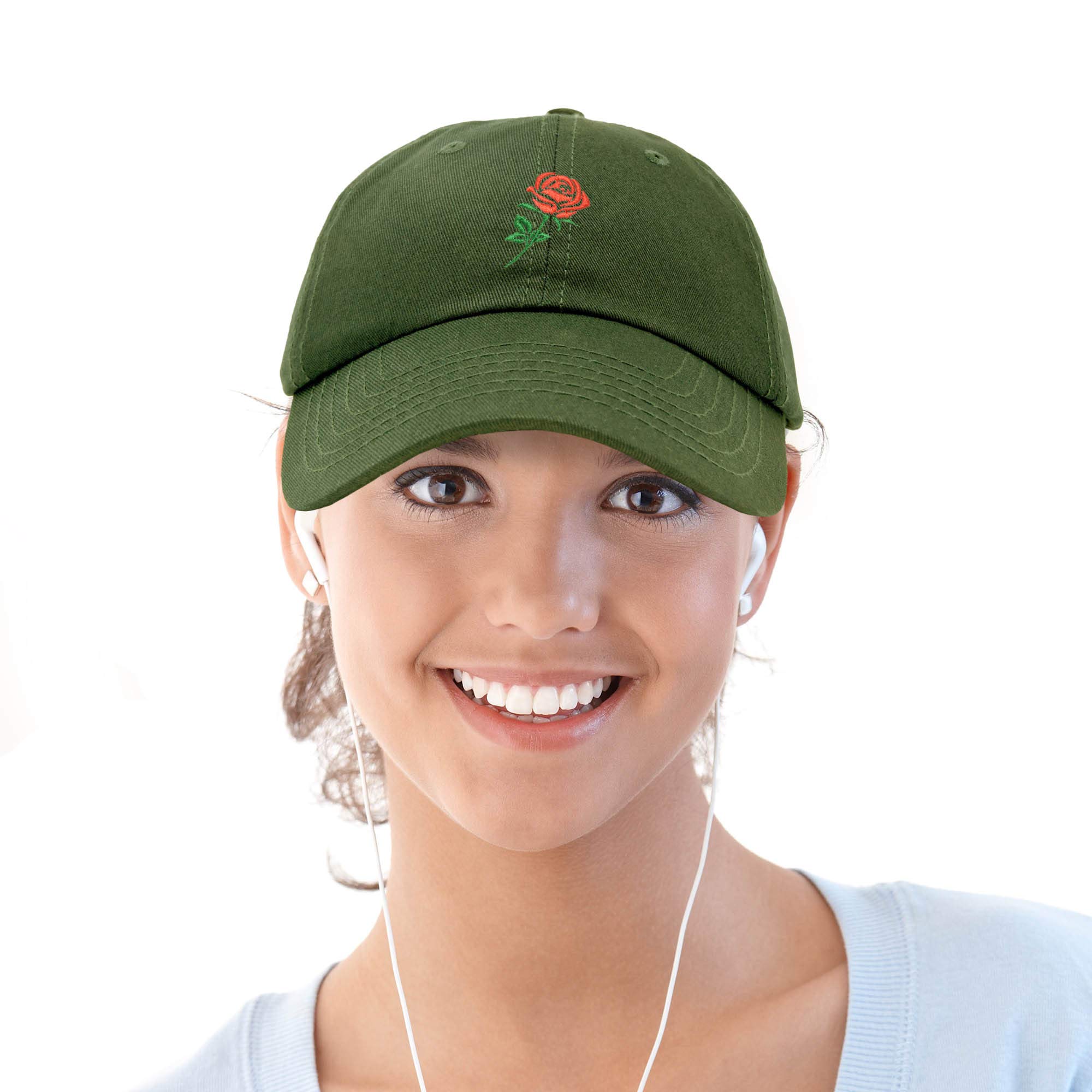 Premium Embroidered Red Rose Baseball Cap for Women - Stylish DALIX Fashion Hat for Outdoor Activities, Parties & Casual Wear