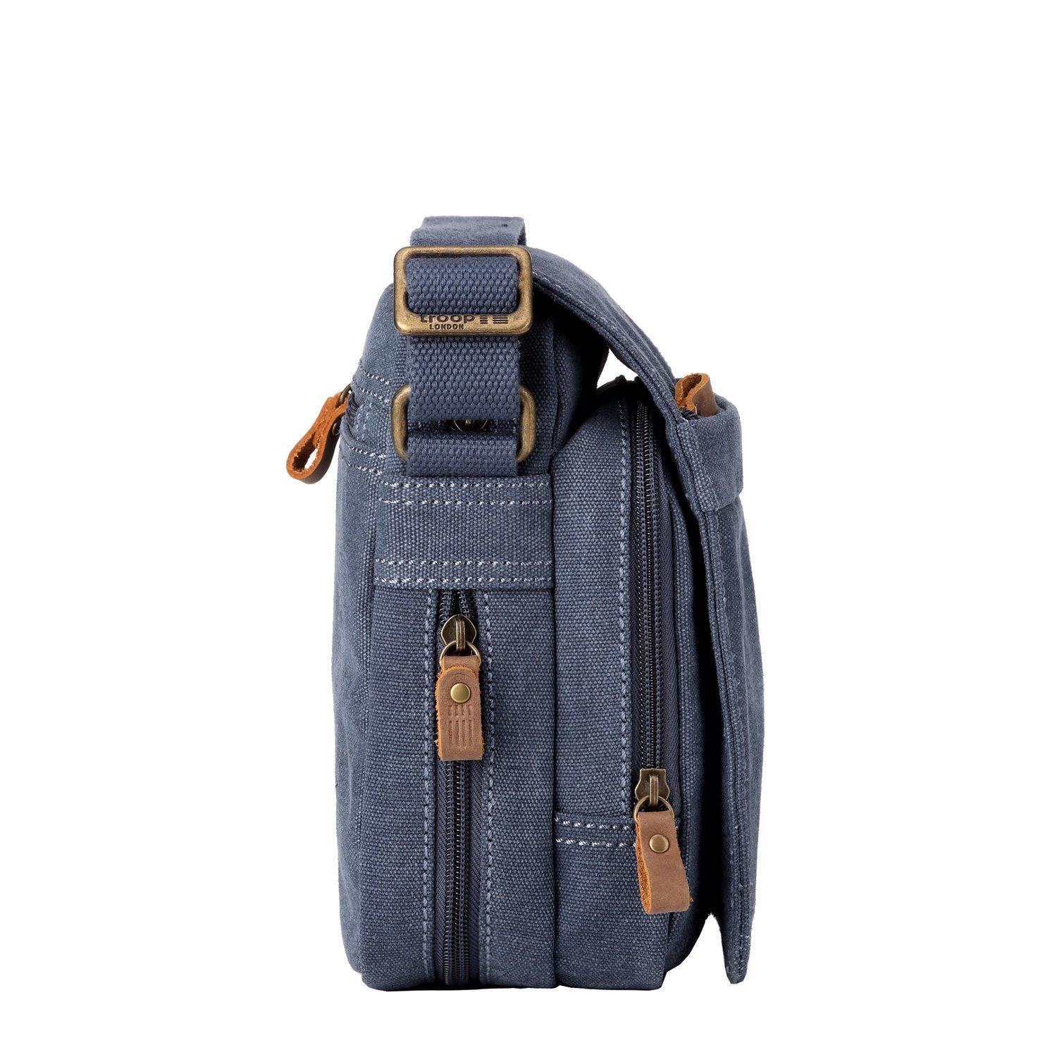Troop London Classic Canvas Crossbody Bag for Men & Women - Stylish & Durable Messenger Bag for Travel, Work & Everyday Use