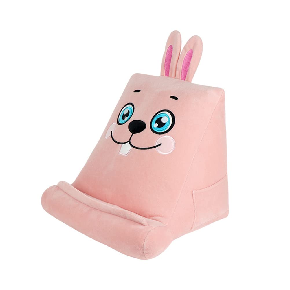 Cute Rabbit Tablet Stand - Soft Animal Portable Laptop Holder for Study, Work & Home Office - Perfect for Reading, Watching Videos & Video Calls