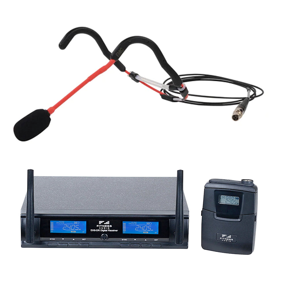 Wireless Microphone System with Headset Mic - Digital Audio for Fitness Instructors, Gym Trainers & Workout Classes | Perfect for Yoga, Zumba & Home Exercise