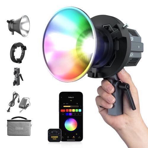 COLBOR CL60R RGB COB LED Monolight - Professional Continuous Lighting for Photography, Videography & Studio - Perfect for YouTube, TikTok, Live Streaming & Portrait Shooting