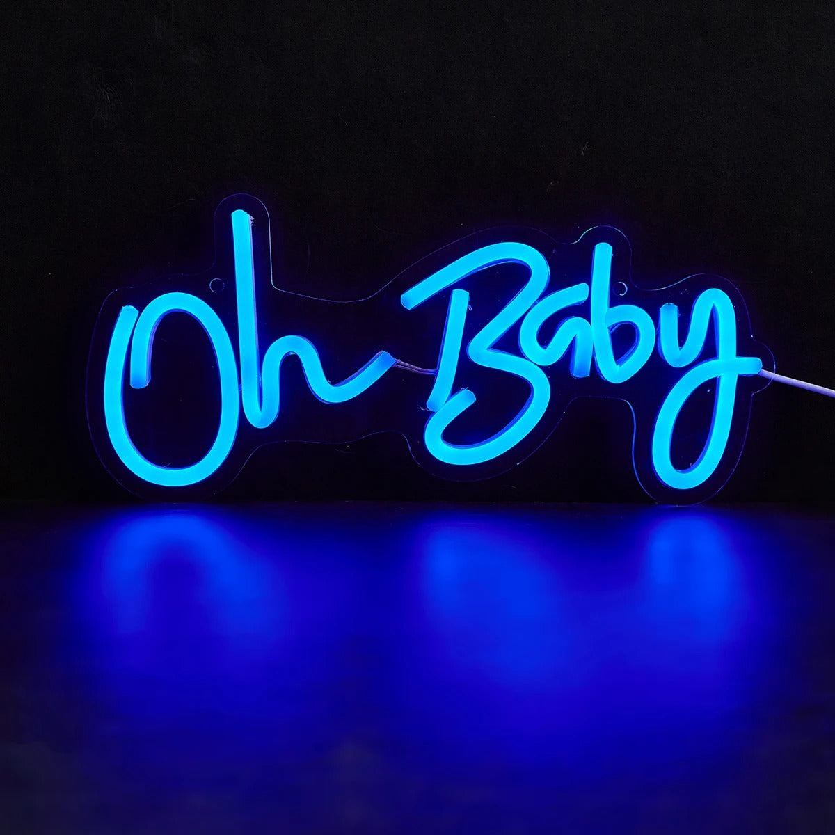 Oh Baby LED Neon Sign - Customizable Wall Decor for Bedroom, Nursery, or Party - Perfect for Home, Wedding, and Event Lighting