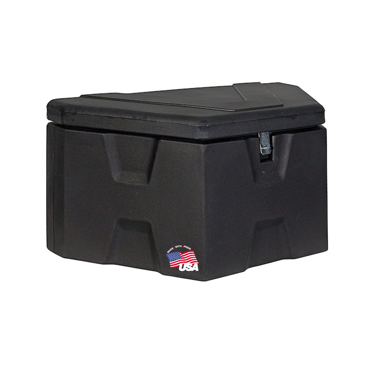 Buyers Products 1701680 Black Poly Trailer Tongue Tool Box - 18x19x36 Inch Heavy Duty Cargo Storage Container - Made in USA - Perfect for Truck, RV & Trailer Organization - Waterproof & Durable for Outdoor Use