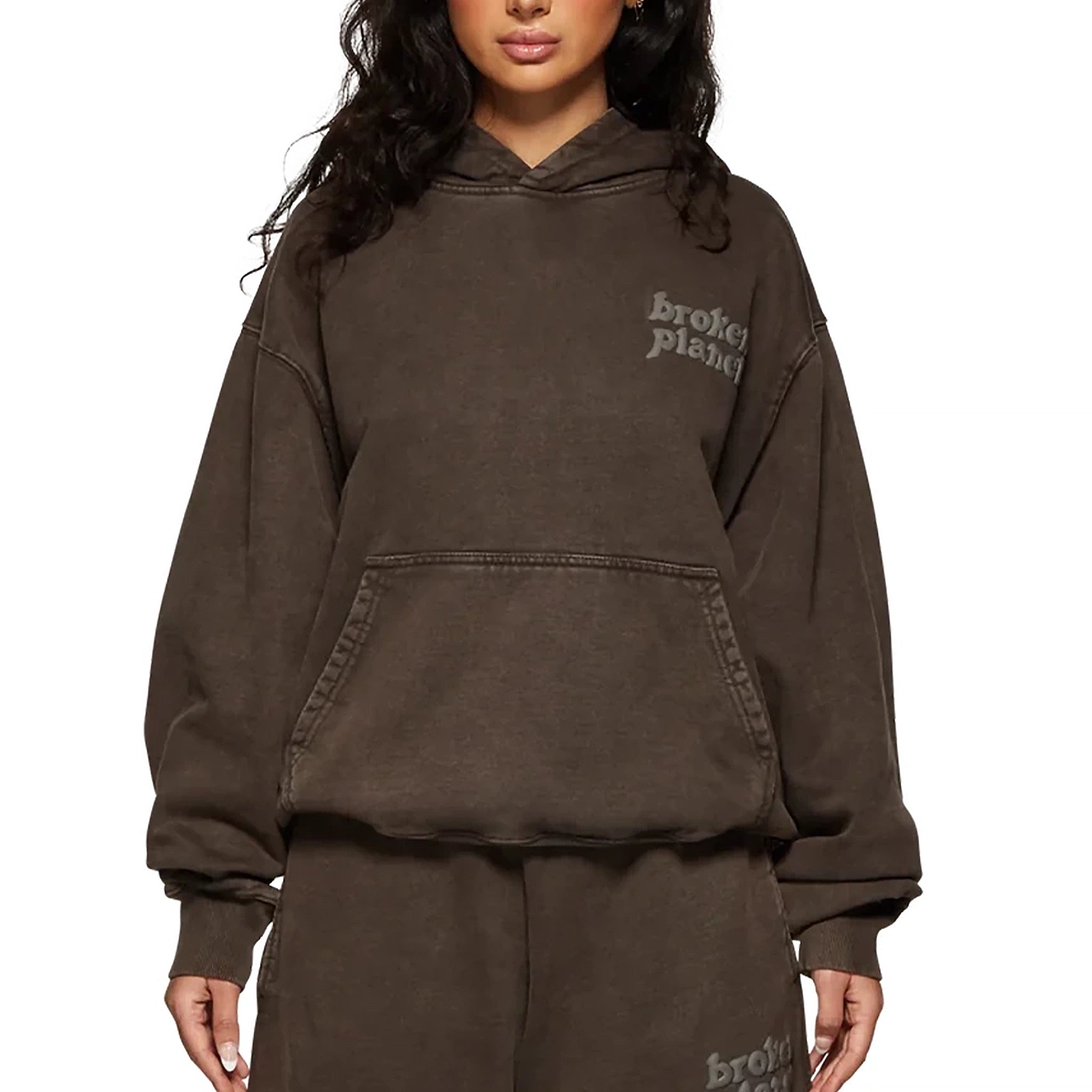 Broken Planet Basics Washed Mocha Hoodie - Soft Cotton Pullover Sweatshirt for Men & Women | Streetwear, Loungewear & Casual Outfits