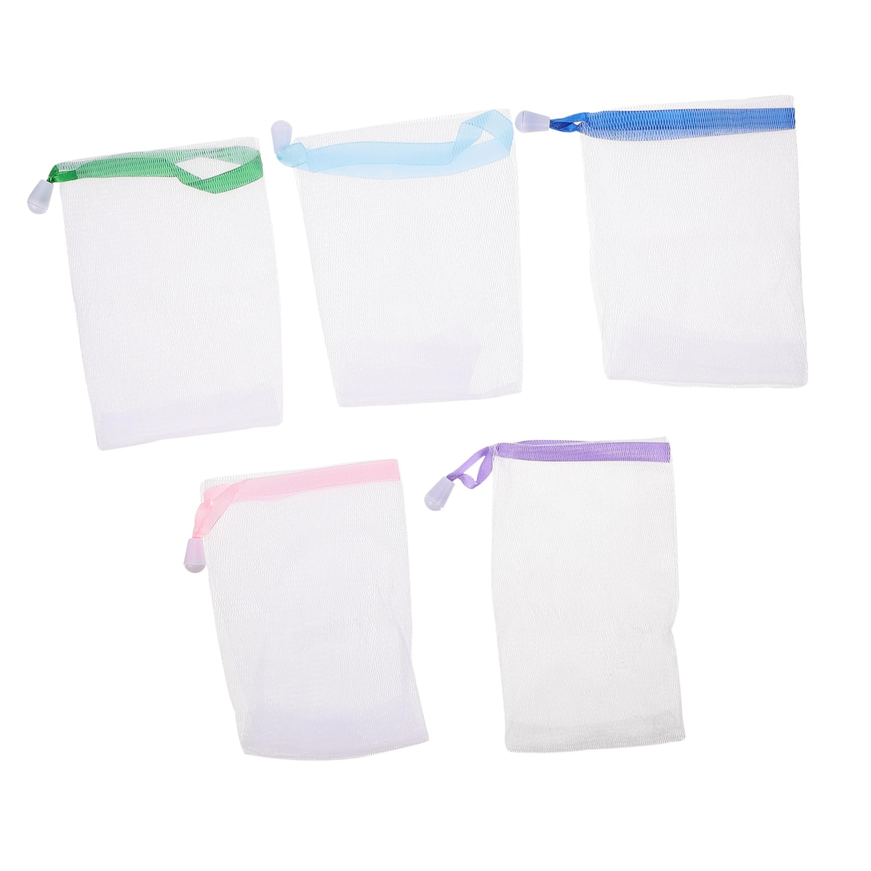 20Pcs Soap Foaming Nets Mesh Soap Bags with Hanging Rope - Reusable Soap Savers for Bath & Shower | Random Colors | Creates Rich Lather for Gentle Cleansing | Perfect for Travel, Gym & Eco-Friendly Bathrooms