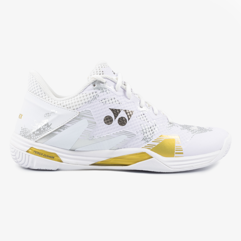 Yonex Eclipsion Z3 Men's Badminton Shoes - White/Gold - Lightweight & Breathable for Court Sports - Perfect for Badminton, Tennis & Indoor Games