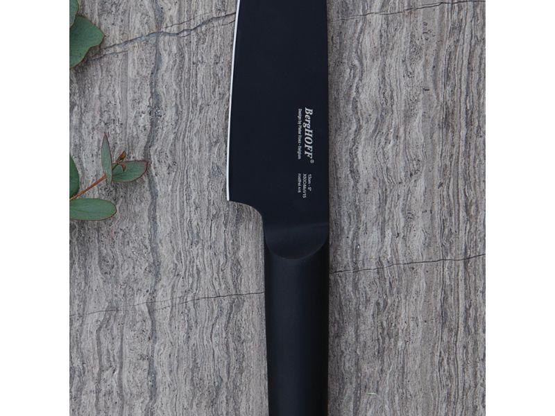 BergHOFF Ron 4-Piece Stainless Steel Cutlery Set - Black Knife, Fork, Spoon & Steak Knife - Durable Modern Flatware for Dining, Kitchen & Restaurant Use