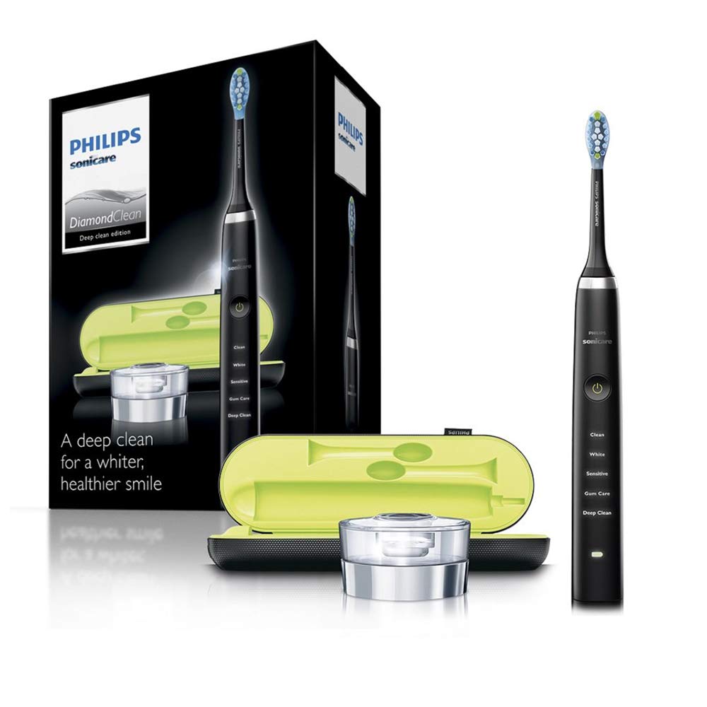 Philips Sonicare DiamondClean Deep Clean Electric Toothbrush - Black | Advanced Sonic Technology for Whitening & Plaque Removal | Perfect for Travel & Daily Oral Care