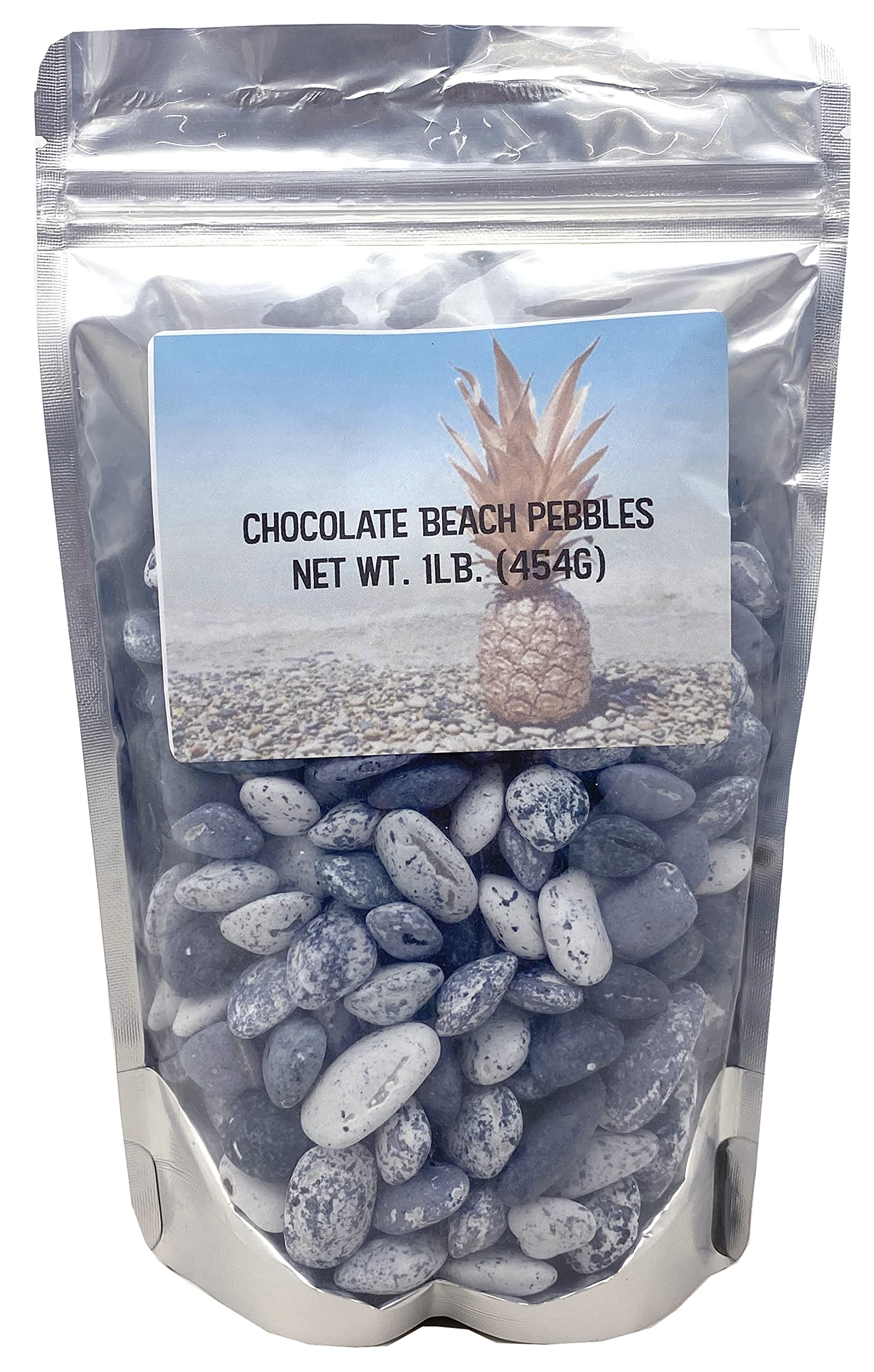 Rabbit Creek Sunflower Food Company 1lb Candy Coated Chocolate Beach Pebbles - Mermaid Themed Beach Party Favors, Birthday Treats & Ocean-Themed Event Decorations