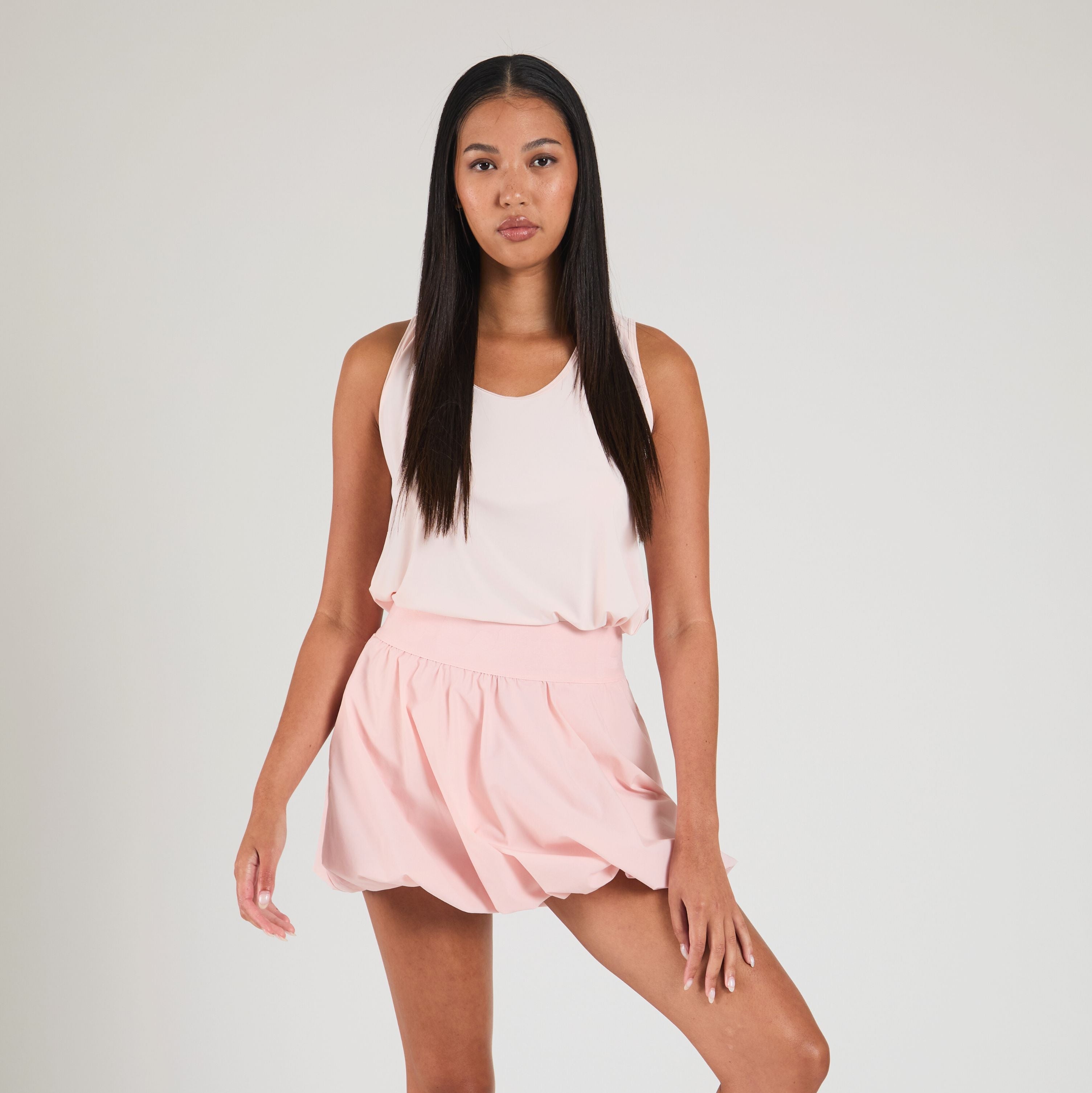 Serena Women's Flowy Bubble Skirt - Elegant High Waist A-Line Midi Skirt for Casual, Office & Party Wear