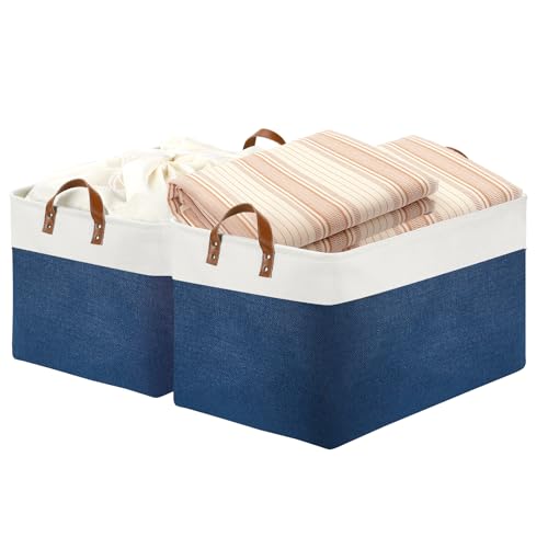 White&Blue-Leather Handles