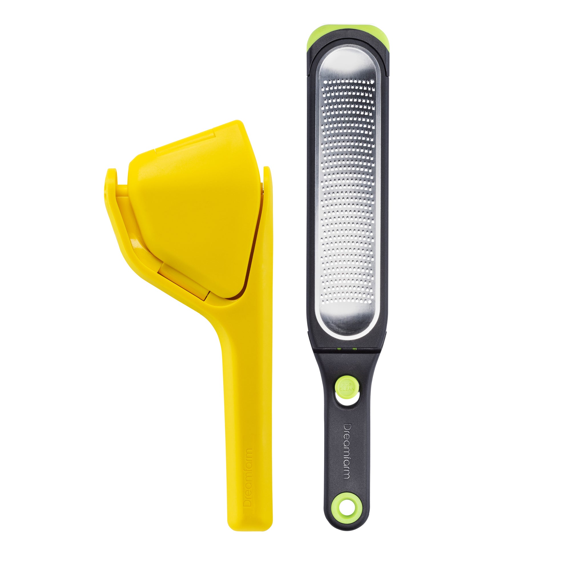DreamFarm Ultimate Citrus Set - Premium Stainless Steel Lemon Squeezer & Citrus Juicer - Perfect for Fresh Lemonade, Cocktails & Cooking - Kitchen Gadget for Home & Bar Use