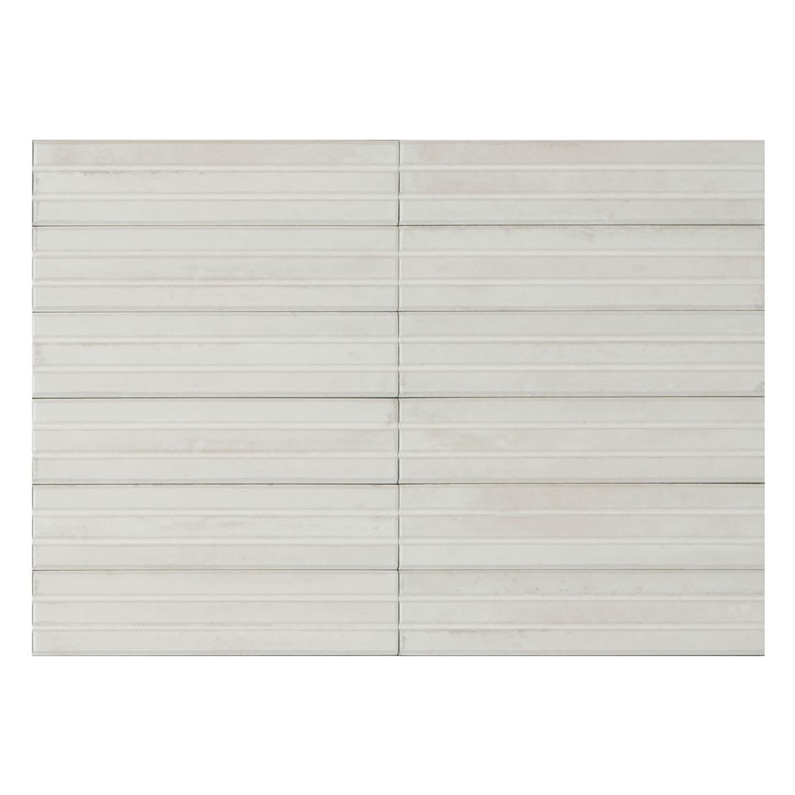 Magnolia 3D Tile Bianco 2.5x9.5 Inch - Peel and Stick Wall Tile for Kitchen Backsplash, Bathroom, and Home Decor - Easy DIY Installation, Waterproof & Removable
