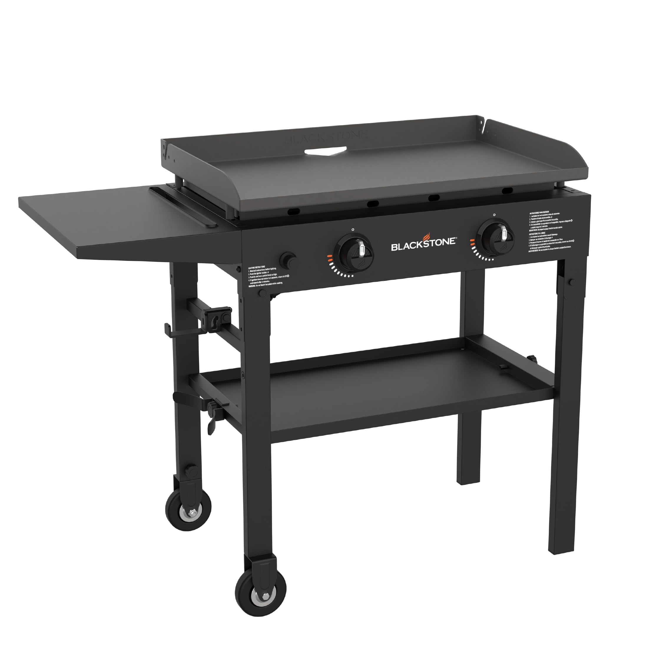 Blackstone 28 Inch Flat Top Gas Grill Griddle with 2 Burner, Propane-Powered Outdoor Cooking Station with Rear Grease Management System – Perfect for Camping, Backyard BBQs, and Tailgating (Model 1517)