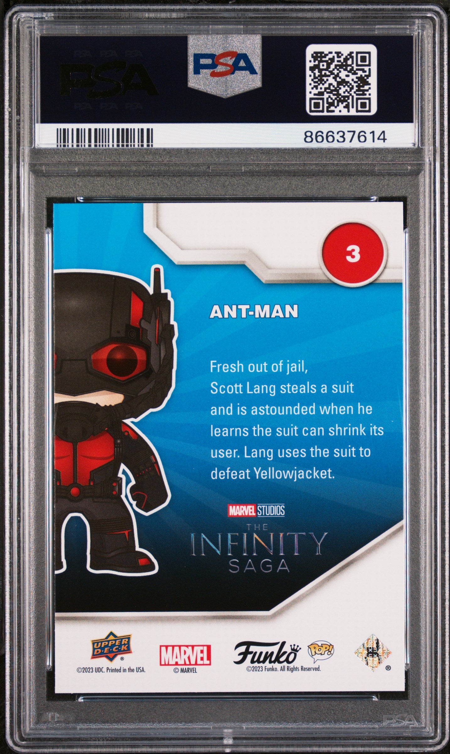 2023 Upper Deck Funko Pop Marvel Ant-Man #3 PSA 10 Graded Collectible - Perfect for Marvel Fans, Comic Book Collectors & Display Shelves